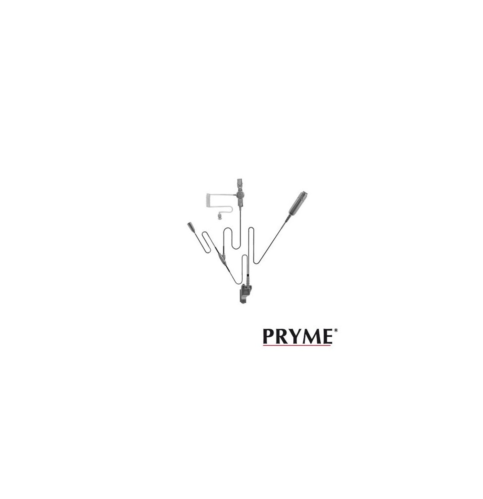 PRYME SPM3343 SPM-3343 Micrófono - Audífono de solapa de 3 cables para MOTOROLA EX-50