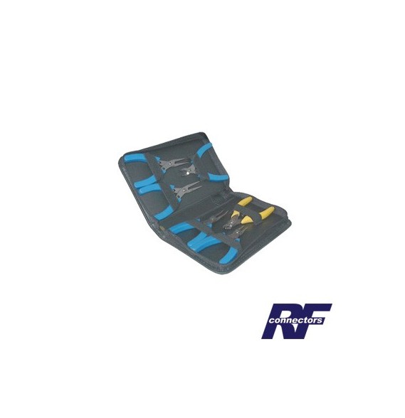 RF INDUSTRIES LTD RFA4081 RFA-4081 Juego de 6 piezas. Incluye 4 diferentes pinzas de