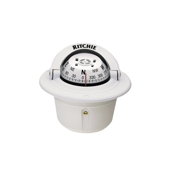 RITCHIE F50W F-50W Brújula serie Explorer en color blanco con iluminación nocturna co