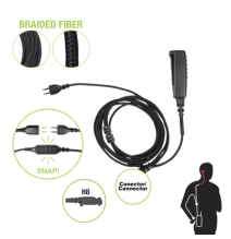 PRYME SNP2WH8BF SNP-2W-H8-BF Cable para Micrófono audífono SNAP intercambiable con co