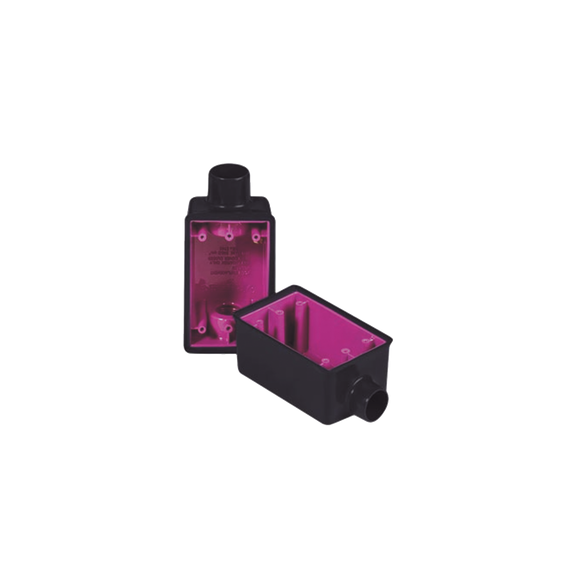 RAWELT RR0506PC RR-0506-PC Caja Rectangular de 3/4 / Con Recubrimiento exterior de PV