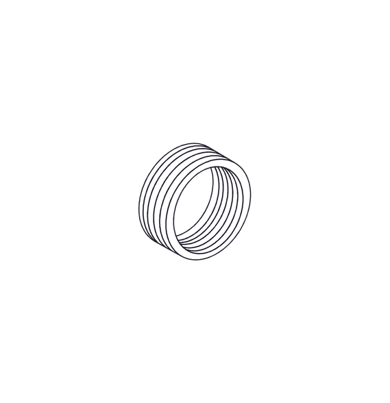 RAWELT RBA3825UR RBA-3825-UR Reducción Brushing de 1 1/2 - 3/4 de Aluminio - Uretano