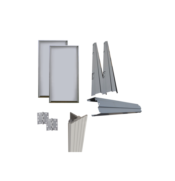 ASSA ABLOY 5052AD 5052AD Kit Puerta doble metálica galvanizada 8 ft x 8 ft / Resisten