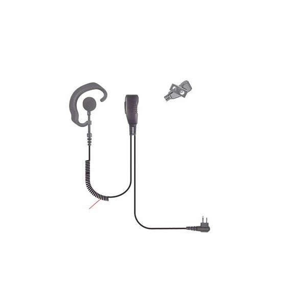 PRYME SPM303EB SPM-303EB MICRÓFONO DE SOLAPA ESTILO GANCHO P/ MOTOROLA GP300/ SP50/ P