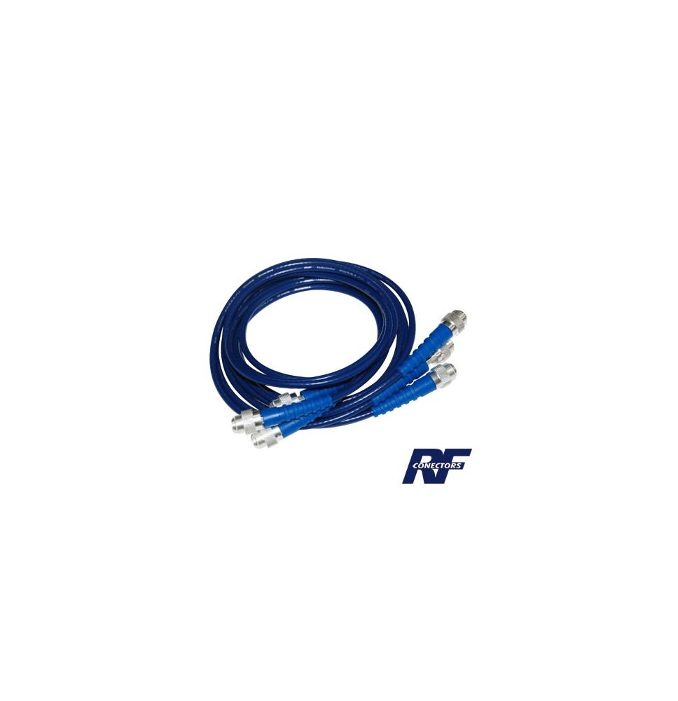 RF INDUSTRIES LTD RFA4041 RFA-4041 Juego de 3 Cables Doble Malla de 48 con Adaptadore