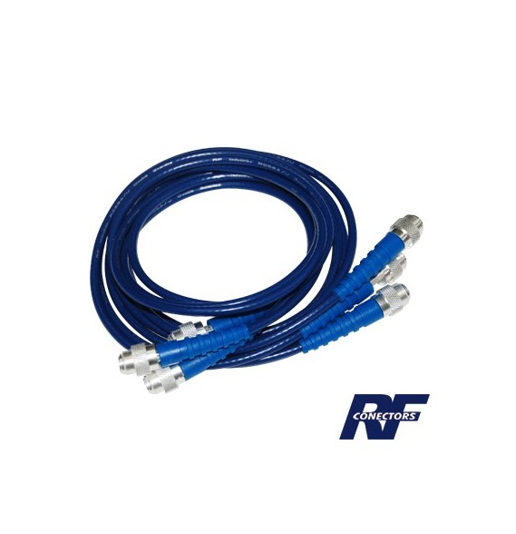 RF INDUSTRIES LTD RFA4041 RFA-4041 Juego de 3 Cables Doble Malla de 48 con Adaptadore