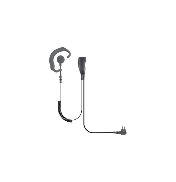 PRYME SPM313EB SPM-313-E-B Lapel Microphone with soft earhook style earphone