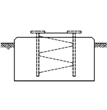 ROHN SSVSB5 SSVSB5 Anclaje tipo Base Corta para Sección SSV5N (Incluida en torres SS0
