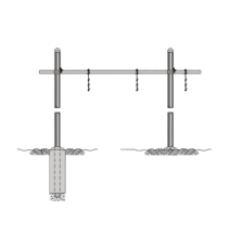 ROHN WGBS121014 WGBS121014 Guía de Cable Horizontal Tipo Puente Sencilla de 12 de Anc