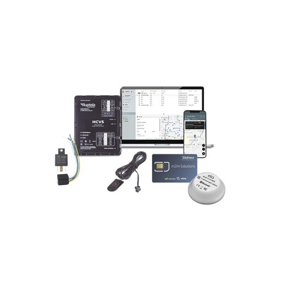 RUPTELA HCV5KITTEMP2 HCV5KITTEMP2 Kit de Localizador 4G LTE / 1 MICSIM25GPS y datos 1