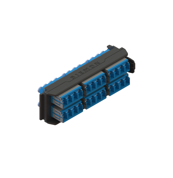 SIEMON LVA24LCUBCA LVA24-LCU-BC-A Placa Acopladora LightVerse 12 Conectores Dúplex LC