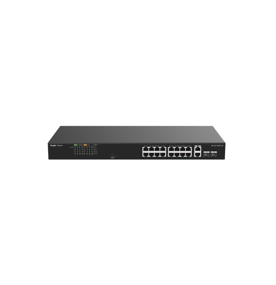 RUIJIE RGES118FGSLP RG-ES118FGS-LP Switch PoE+ No Administrable Ideal para CCTV 16 Pu