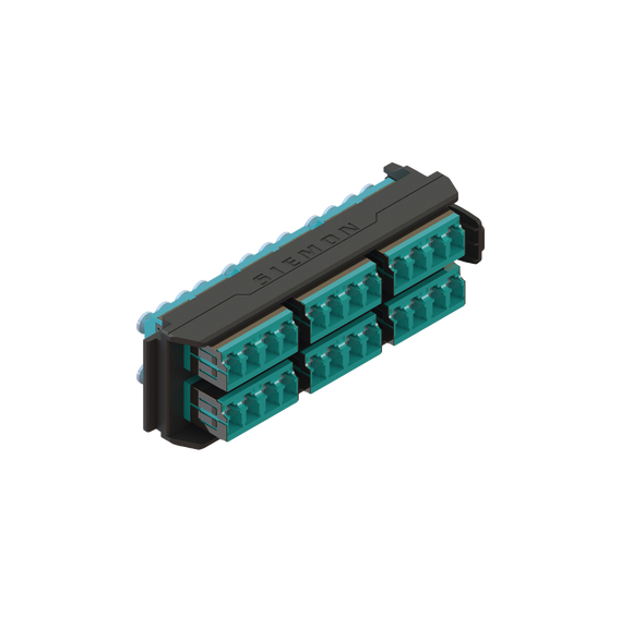 SIEMON LVA24LCQBCA LVA24-LCQ-BC-A Placa Acopladora LightVerse 12 Conectores Dúplex LC