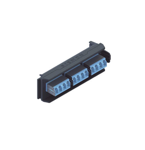 SIEMON LVA12LSUBCA LVA12-LSU-BC-A Placa Acopladora LightVerse 6 Conectores Dúplex LC/