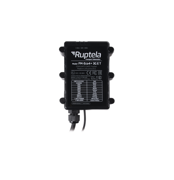 RUPTELA ECO4PLUS3GET ECO4PLUS3GET Localizador vehicular 3G / Antena Satelital Externa