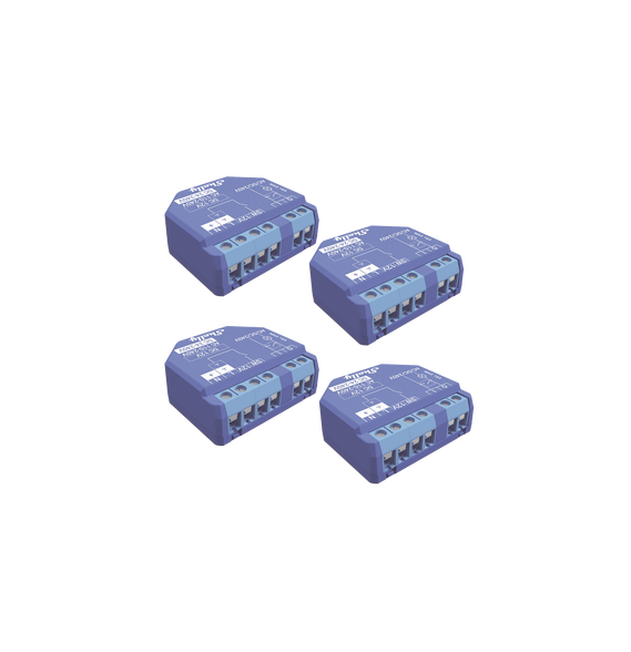 SHELLY SHELLYPLUS1K4 SHELLYPLUS1K4 Kit de 4 / Relevador inalámbrico inteligente 16A 1