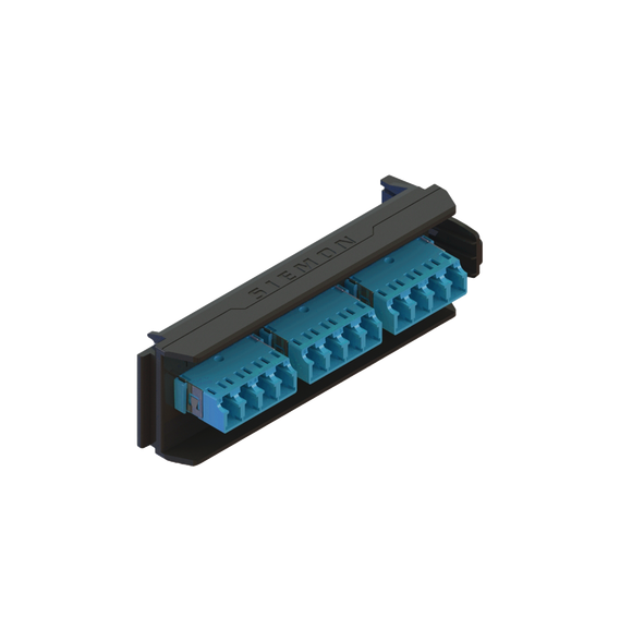 SIEMON LVA12LCUBCA LVA12-LCU-BC-A Placa Acopladora LightVerse 6 Conectores Dúplex LC/