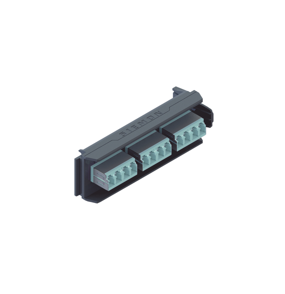 SIEMON LVA12LSQBCA LVA12-LSQ-BC-A Placa Acopladora LightVerse 6 Conectores Dúplex LC/