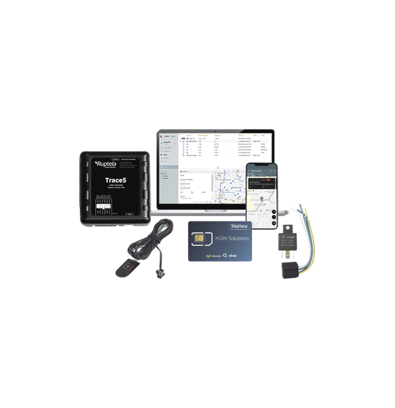 RUPTELA TRACE5KIT TRACE5KIT Kit de Localizador Vehicular 2G y 4G/ Rastreo / Conducció