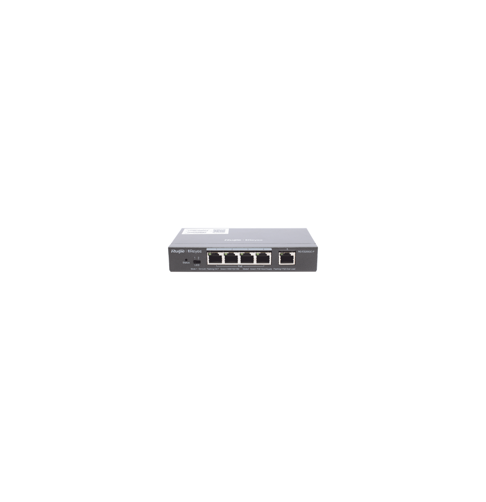 RUIJIE RGES205GCP RG-ES205GC-P Switch Administrable PoE con 5 puertos Gigabit 4 PoE 8