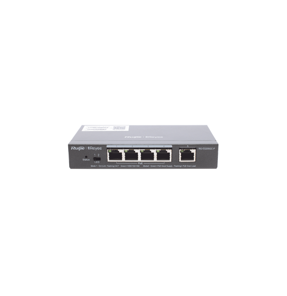 RUIJIE RGES205GCP RG-ES205GC-P Switch Administrable PoE con 5 puertos Gigabit 4 PoE 8
