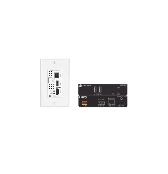ATLONA ATOMEEXWPKITLT AT-OME-EX-WP-KIT-LT OMEGA 4K/UHD Placa de pared HDBaseT TX/RX p