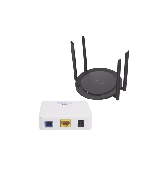 RUIJIE KIT2VPONWIFI KIT2-VPON-WIFI Kit 2 ONU Bridge V-Sol Dual GPON/EPON con Router H