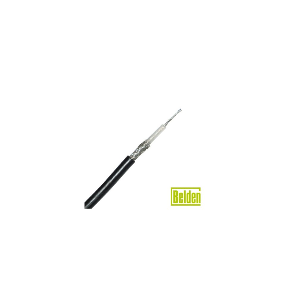 BELDEN 82591000 8259/1000 Cable RG58AU con blindaje de malla de cobre estañada 95% ai