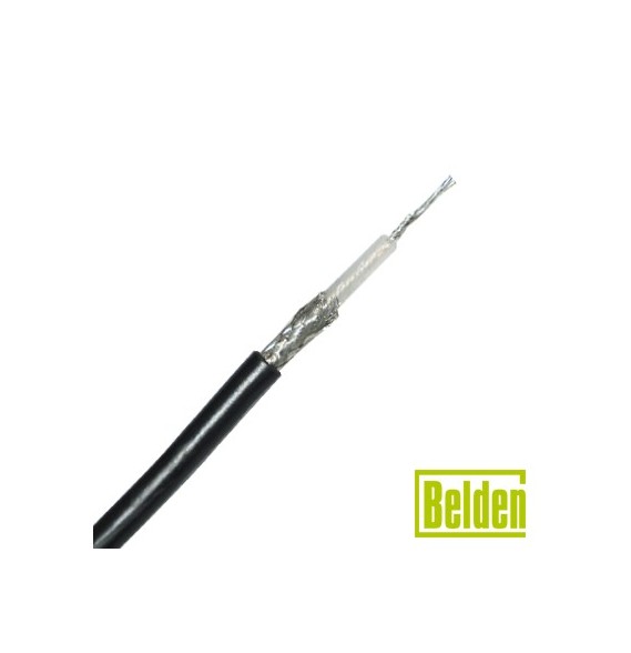 BELDEN 82591000 8259/1000 Cable RG58AU con blindaje de malla de cobre estañada 95% ai