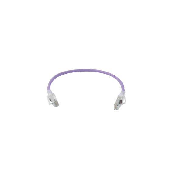 SIEMON ZM6AS0108B ZM6A-S01-08B Patch Cord Z-MAX Cat6A S/FTP CM/LS0H 1ft Color Violeta