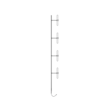 SINCLAIR SD214SF2 SD214-SF2 Antena Base 4 Dipolos 138-174 MHz 8.5 dBd Radiación Offse