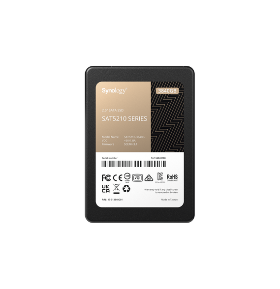 SYNOLOGY SAT52103840G SAT52103840G 3840 GB SSD  diseñada para Synology NAS