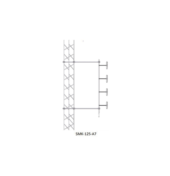 SINCLAIR SMK125A7 SMK-125-A7 Montaje Lateral Ajustable en Kit para mástil de Antenas