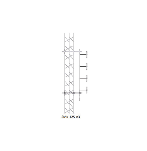 SINCLAIR SMK125A3 SMK-125-A3 Montaje Lateral Ajustable en Kit para mástil de Antenas