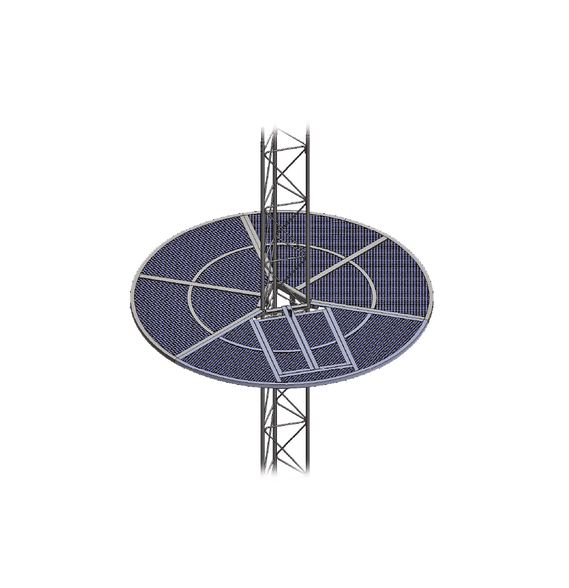 SYSCOM TOWERS SOM30 SOM-30 Sistema Anti Escala tipo Sombrilla para Torre STZ30G. Galv