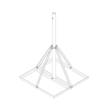 SYSCOM TOWERS SBNP901 S-BNP-901 Base No Penetrante Base de 0.9 x 0.9 m con Mástil de