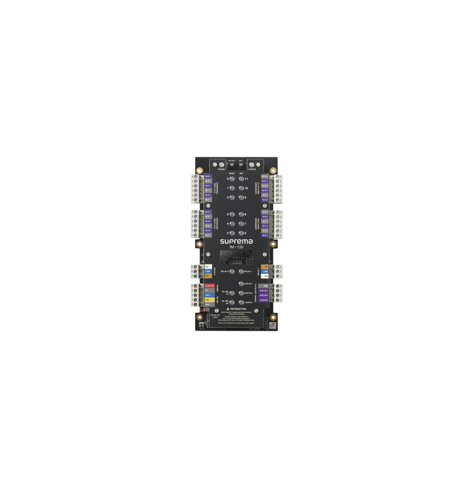 SUPREMA IM120 IM120 Módulo de Supervisión de 12 Entradas y 2 salidas de Relevador