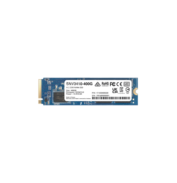 SYNOLOGY SNV3410400G SNV3410400G SSD 400GB NVMe M.2 2280 diseñada para Synology NAS c