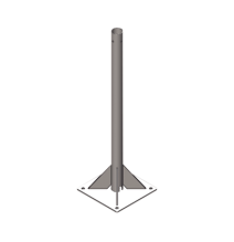 SYSCOM TOWERS SBMPR4M SB-MPR-4M Mástil de 4 metros por 2 de Diámetro. Galvanizado por