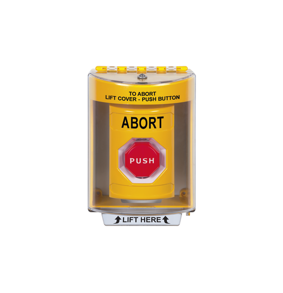 STI SS2274ABEN SS2274AB-EN Botón de Abortar Texto en Ingles Tapa Protectora de Polica