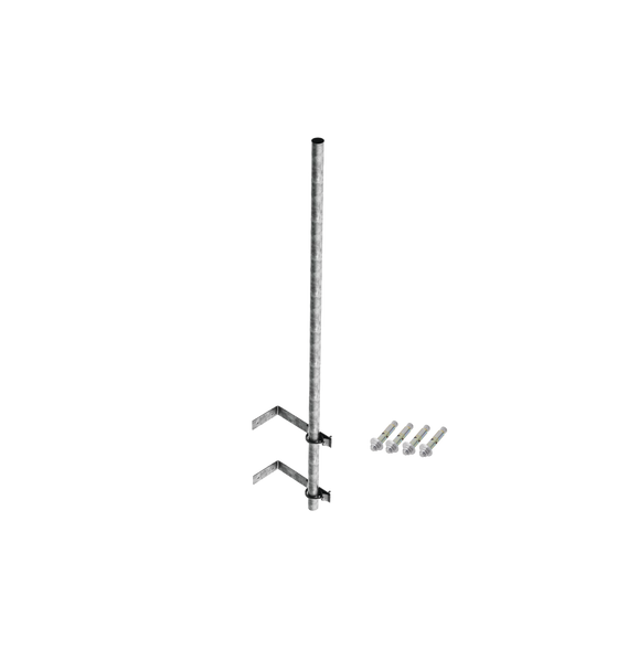 SYSCOM TOWERS SMRP1 SMR-P1 Mástil de 3 m de 1-1/4 diámetro ced. 30 con Herrajes para