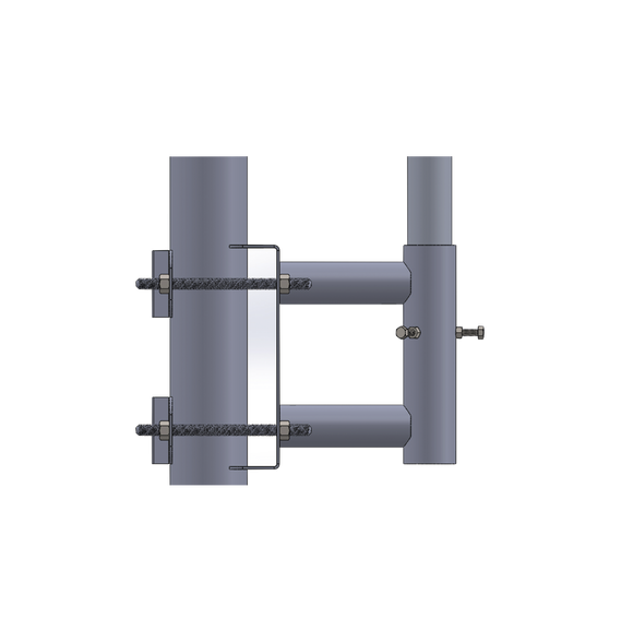 SYSCOM TOWERS SSOPTM SS-OP-TM Adaptador para Colocar Mástil (tubo) a Poste recto.