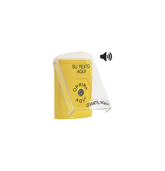 STI SS22A0ZAES SS2-2A0-ZA-ES Botón con Texto Personalizado Tapa Protectora de Policar