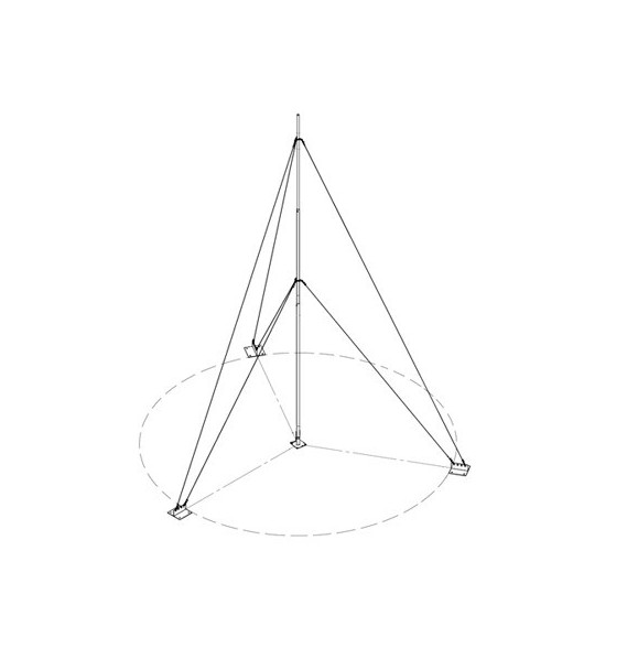 SYSCOM TOWERS KITSLM3 KIT-SLM-3 Kit con Mástil Telescópico de 3 m con Accesorios de I