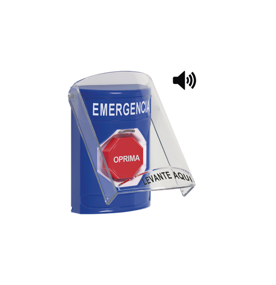 STI SS24A2EMES SS24A2EM-ES Botón Multipropósito Color Azul De Superficie Con Tapa De