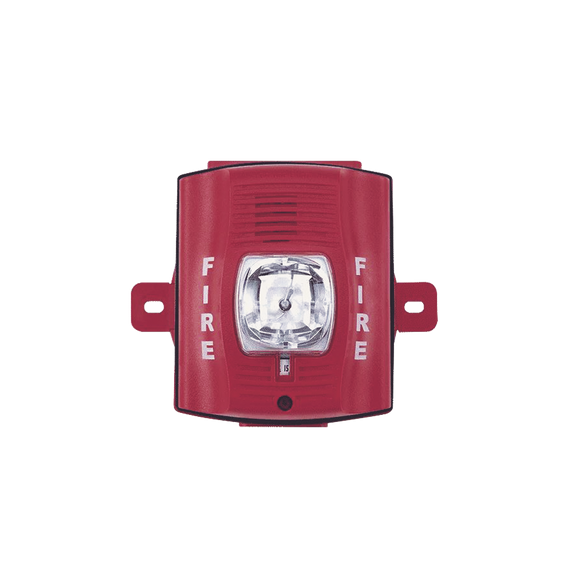 SYSTEM SENSOR P2RHK P2RH-K Sirena Estrobo Para Exterior De Dos Hilos Color Rojo Monta