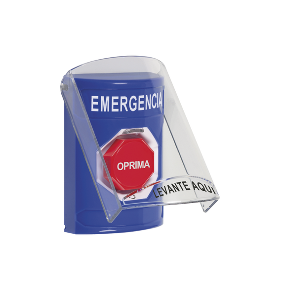 STI SS2429EMES SS2429EMES Botón de Emergencia en Español con Tapa Protectora de Polic