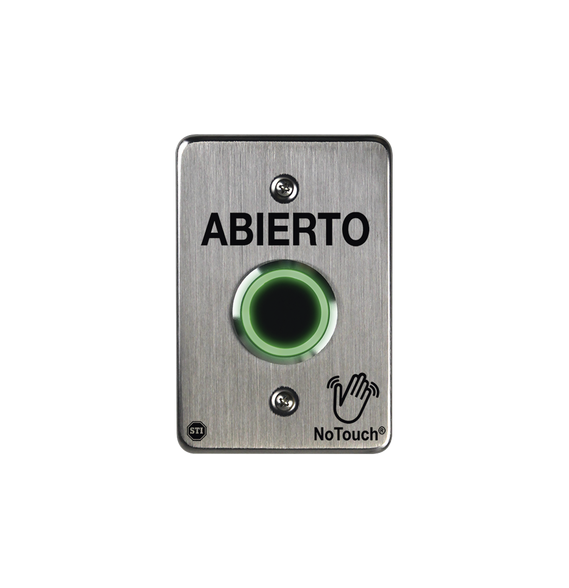 STI NTSS102ES NT-SS102-ES Interruptor IR NoTouch® de Acero Inoxidable De un solo grup