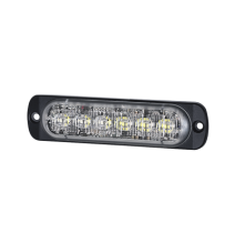 SIGNALPRO SP12AW SP12AW Luz Auxiliar de 12 LED Ambar/Claro SAE Bisel Negro Lente Tran