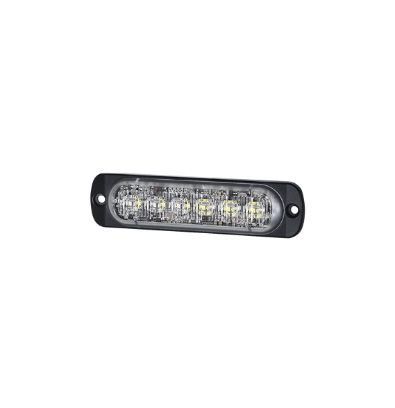 SIGNALPRO SP12RW SP12RW Luz Auxiliar de 12 LED Rojo/Claro SAE Bisel Negro Lente Trans